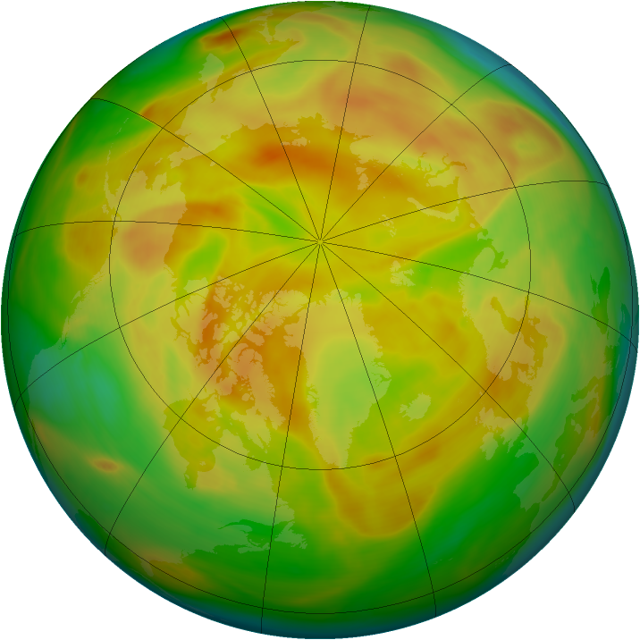 Arctic ozone map for 08 May 2007